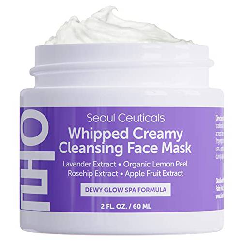 Korean Skin Care Cleansing Face Mask Cream – Korean Face Mask Skincare K Beauty Face Masks Contains Lavender + Lemon Peel + Rosehip – Extremely Effective Hydrating Spa Mask For That Dewy Glow 2oz
