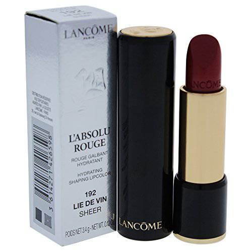 Lancome L’Absolu Rouge Hydrating Shaping Lip Color For Women, No.192 Lie De Vin Sheer, 0.12 Ounce