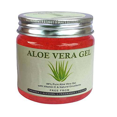 Raslok Aloe Vera Gel Pure Natural Organic Aloe Gel For Moisturizing Face Skin & Hair Care (Hibiscus, 7.76 OZ)