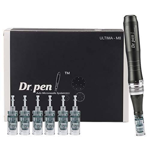 Dr. Pen Ultima M8 Multi-function Electric Skin Pen for Face and Body - 16pins (0.25mm) x2 + 36pins (0.25mm) x2+Nano(0.25mm) Cartridges