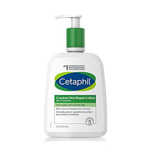 CETAPHIL Cracked Skin Repair Lotion, 16 oz, For Very Rough & Cracked, Sensitive Skin, 24 Hour Hydration, Protects & Hydrates Cracked Skin, Hypoallergenic, Fragrance Free