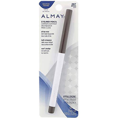 ALMAY Eyeliner Pencil, Brown [207], 0.01 oz ( Pack of 4)