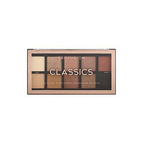 Profusion Cosmetics Lightweight, Smooth, Ultra-Blendable with High & Rich Color - Mini Artistry 10 Shade Eyeshadow Palette, Classics