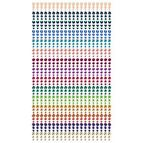 Noctilucent Self-Adhesive Rhinestone Stickers 15 Colors 900 Pcs Luminous Face Gems DIY Face Stickers Body Jewels in 3 Size for Nail, Crafts, Body, Festival, Christmas, Carnival,Makeup