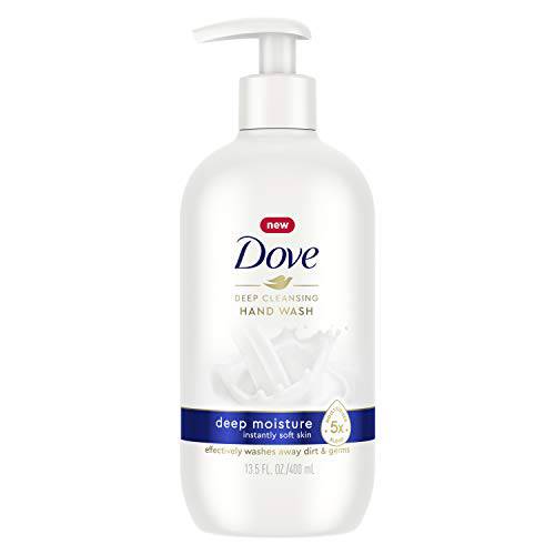 Dove Deep Moisture Hand Wash For Clean & Softer Hands Cleanser That Washes Away Dirt and Germs 13.5 oz