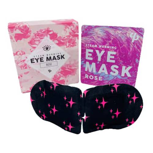 QualProd ROSE SCENTED AROMATHERAPY SELF WARMING HEATED EYE MASKS FOR MIGRAINES, STRESS RELIEF, DARK CIRCLES, STRESS TENSION, INFLAMMATION FROM ALLERGIES. [5 PACK]