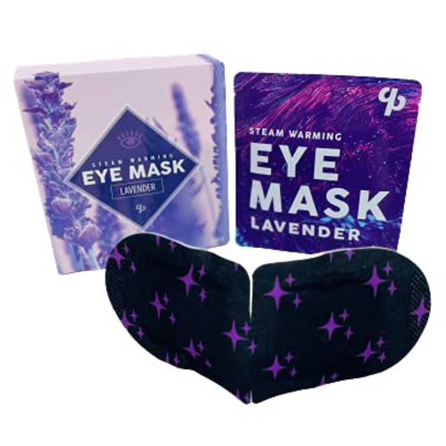 QualProd LAVENDER AROMATHERAPY SELF-WARMING EYE MASKS FOR MIGRAINES, STRESS RELIEF, DARK CIRCLES, STRESS TENSION, INFLAMMATION FROM ALLERGIES. [5 PACK]