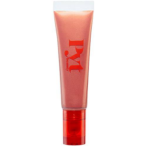PYT BEAUTY Lip Gloss, Peachy Coral, Hydrating, Hypoallergenic, With Hyaluronic Acid, Vegan Makeup, 1 Count