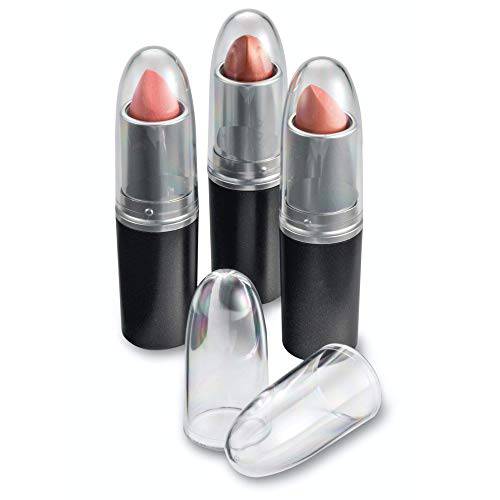 byAlegory Clear Lipstick Caps Compatible With MAC - Replaces Original Cap To See Your Favorite Lipstick Color Easily (48 Caps)