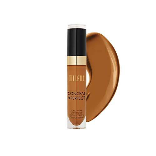 Milani Conceal + Perfect Longwear Concealer - Warm Chestnut (0.17 Fl. Oz.) Vegan, Cruelty-Free Liquid Concealer - Cover Dark Circles, Blemishes & Skin Imperfections for Long-Lasting Wear
