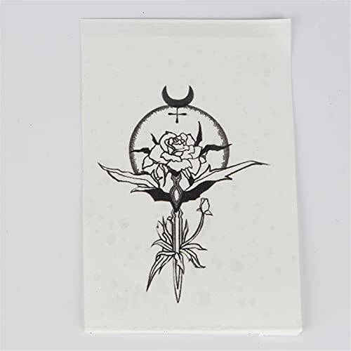 Cosplay Tattoo Stickers Waterproof Temporary Flower Sticker Non-Toxic Decals Girl Shoulder Arm Leg Body (2PCS)