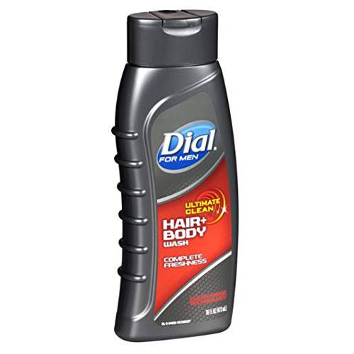 Dial Men Ultimate Clean Hair Body Wash, 16 Ounce, 3 Pack