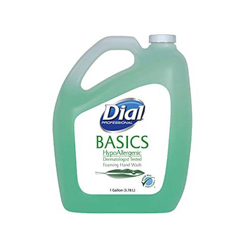 Dial Professional 98612CT Basics Foaming Hand Soap, Original, Honeysuckle, 1 Gallon Bottle (Case of 4 Bottles)