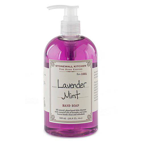 Stonewall Kitchen Lavender Mint Fine Home Keeping Hand Soap, 16.9 Ounces