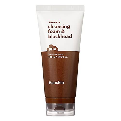 Hanskin All Skin Type Cleansing Foam Face Cleanser, Pore Cleansing Facial Exfoliant Blackhead Remover and Makeup Remover, to Hydrates and Smoothens the Skin, Face Wash and Blackhead Treatment