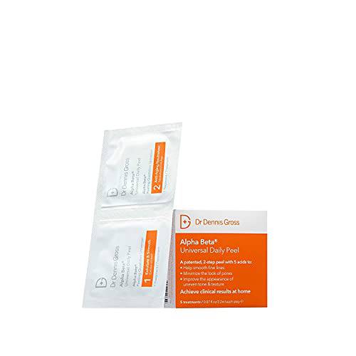 Dr. Dennis Gross Alpha Beta Universal Daily Peel: for Uneven Tone or Texture and Fine Lines or Enlarged Pores, (5 Treatments)