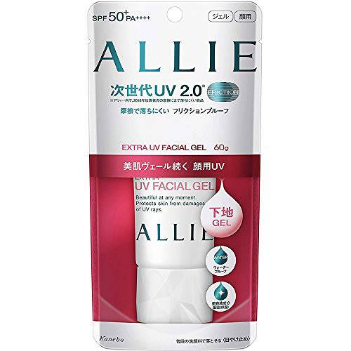 Kanebo Allie New Friction and Super Water Proof UV Facial Gel SPF 50+/PA++++ 60g (Green Tea Set)