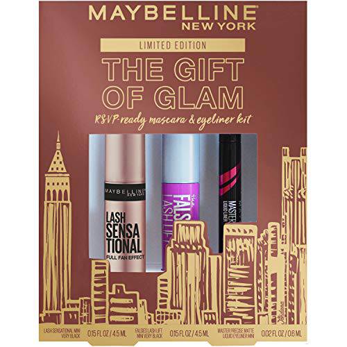 Maybelline New York The Gift Of Glam Mini Mascara and Eyeliner Makeup Gift Set, 1 Count