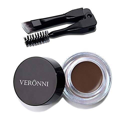 VERONNI Eyebrow Cream With Brush Long Lasting Eye Brow Enhancers Cream Waterproof Eyebrow Pomade Gel, Smooth Hydrating Smudge Resistant Eye Makeup(01)