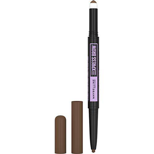 Maybelline New York Maybelline Express Brow 2-in-1 Pencil and Powder, Medium Brown, 0.02 Fl. Ounce, 257 Medium Brown, 0.02 fluid_ounces (Pack of 2)