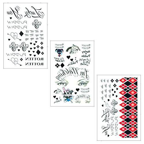 DaLin Temporary Tattoos for Costume Accessories and Parties 3 Large Sheets (HQ Collection)
