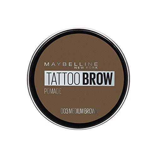 Maybelline Eyebrow, Tattoo Brow Longlasting Eyebrow Pomade Pot Medium Brown