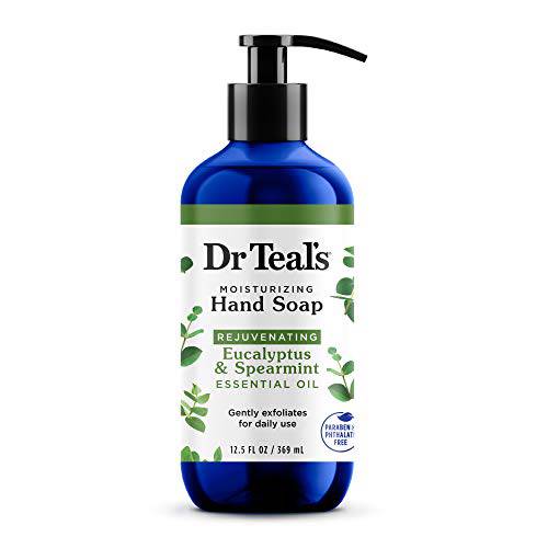 Dr Teal’s Gentle Exfoliating Liquid Hand Soap, Eucalyptus & Spearmint Essential Oil, 12.5 fl oz