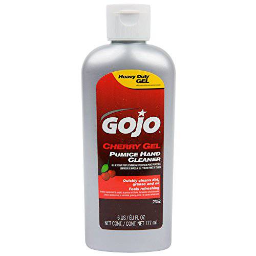 GOJO Industries 315-2352-15 Cherry Gel Pumice Hand Cleaner, 6 fl. oz. Squeeze Bottle