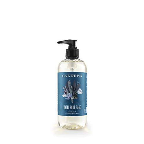 Caldrea Hand Wash Soap, Aloe Vera Gel, Olive Oil And Essential Oils To Cleanse And Condition, Basil Blue Sage Scent, 10.8 Oz