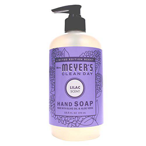 Mrs. Meyer’s Hand Soap, Made with Essential Oils, Biodegradable Formula, Lilac, 12.5 fl. oz