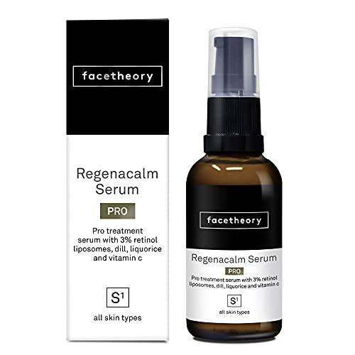 FaceTheory Regenacalm Serum S1 Pro | Anti Aging Face Serum | Vitamin C Face Serum | Dark Spot Remover | Antioxidant Serum | Retinoids For Face | Wrinkle Remover | 1 Oz