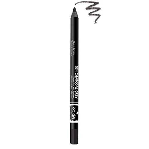 Kokie Cosmetics Waterproof Velvet Smooth Eyeliner Pencil, Charcoal Grey, 0.042 Ounce