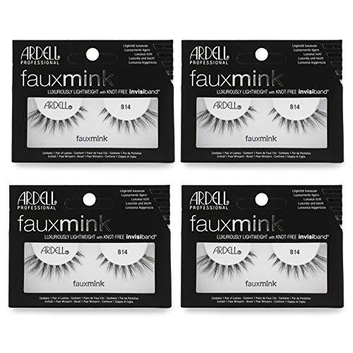 Ardell Faux Mink Lashes 814 Black, 4 Pack