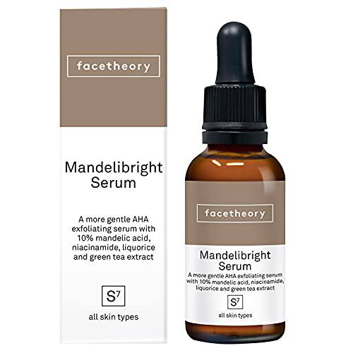 Facetheory Mandelibright Serum S7 | With 10% Mandelic Acid, 2% Niacinamide, Chamomile, Liquorice and Green Tea | Hydrates & Soothes Skin | Refines Pores | Vegan & Cruelty-Free | Made in UK | 30ml (1.0 Fl Oz)