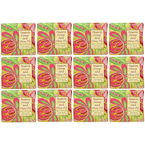 Greenwich Bay Trading Company 1.9oz Soap Bulk Packs of 12 (Passion Flower & Olive Oil)
