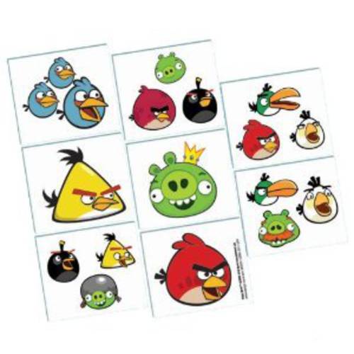Angry Birds Tattoos 16ct