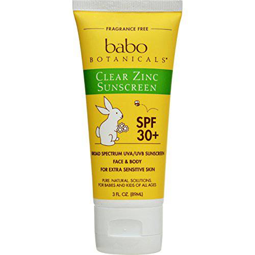 Babo Botanicals Sunscreen Clear Zinc Unscented SPF 30 (1x3 Oz)