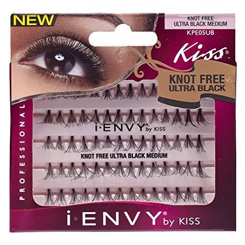 Kiss I Envy Knot Free Medium 70 Lashes Ultra Black (Pack of 2)