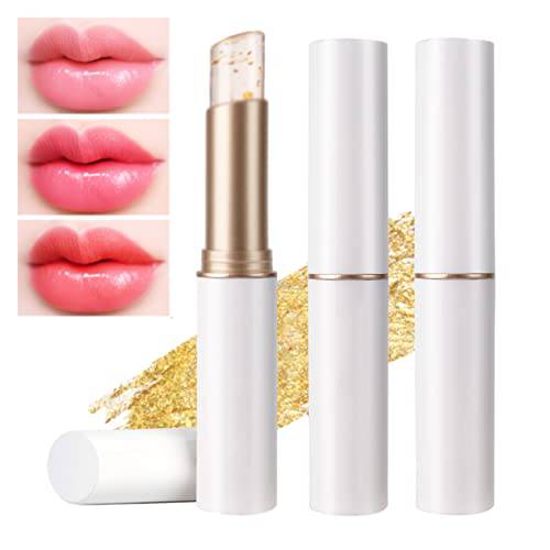 Dulele Color Changing Lipstick Set, 3 Pieces Magic Temperature Color Change Lip Gloss Long Lasting Nutritious Lip Balm