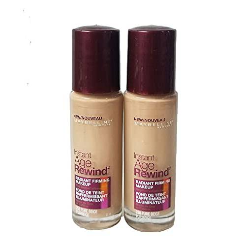Maybelline New York Instant Age Rewind Radiant Firming Makeup, Pure Beige 250, 1 Fluid Ounce (Pack of 2)