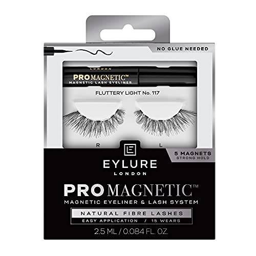 Eylure PROMAGNETIC Eyeliner & Lash Kit, Natural Fibre Lashes, No. 117, Black
