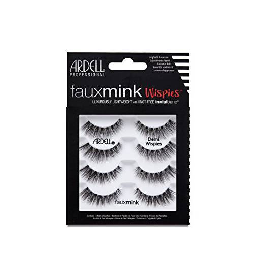 Ardell False Lashes Faux Mink Demi Wispies Multipack, 1 pk x 4 pairs