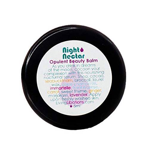 Living Libations - Organic Night Nectar Beauty Balm | Natural, Wildcrafted Clean Beauty (0.17 oz | 5 mL)