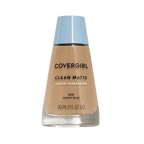 CoverGirl Clean Oil Control Liquid Makeup, Creamy Beige 550, 1.0-Ounce Bottles (Pack of 2)
