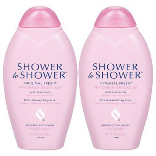 Shower To Shower Absorbent Body Powder-Original Fresh-13 oz, 2 ct (Quantity of 2)