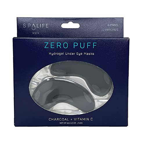 SpaLife Men’s Under-Eye Strips ZERO PUFF - 6 Treatments (Charcoal + Vitamin C)