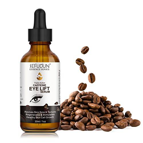 Caffeine Eye Serum-Anti Aging for Eye and Face,Eye Lift Serum with Vitamin A,B,C,E,Beta-Carotene and Fatty Acids to Fight Dark Circles,Under Eye Bags,Wrinkle