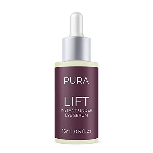 PURA Lift Instant Under Eye Serum - Advanced Dark Circle Reducer, Anti Aging Serum - Reduces Wrinkles, Under-Eye Puffy Bags, Fine Lines & Crow’s Feet Instantly - Under Eye Instant Tightener 0.5 Fl