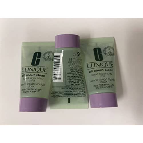 Clinique Pack of 3 x All About Clean Liquid Facial Soap Mild, 1 oz each UNBOX Total 3.0 Ounce