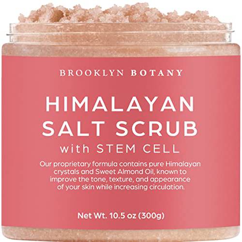 Brooklyn Botany Dead Sea Salt and Coconut Milk Body Scrub - Moisturizing and Exfoliating Body, Face, Hand, Foot Scrub - Fights Stretch Marks, Fine Lines, Wrinkles - Great Gifts for Women & Men - 10.5 oz